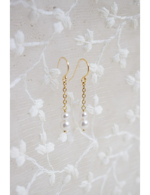 Boucles d'oreilles Lisandre pour la mariée minimaliste
