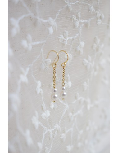 Boucles d'oreilles Lisandre pour la mariée minimaliste