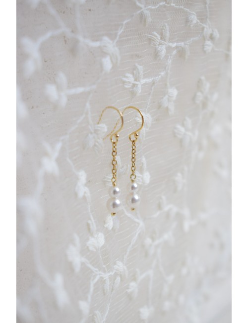 Boucles d'oreilles Lisandre pour la mariée minimaliste
