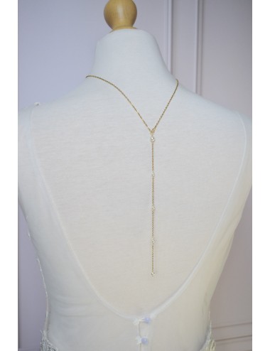 Collier de dos Céleste pour la mariée