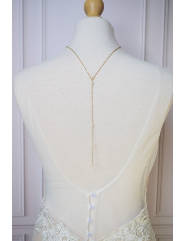 Collier de dos Céleste pour la mariée