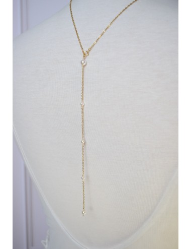 Collier de dos Céleste pour la mariée
