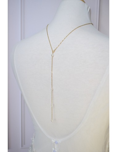 Collier de dos Céleste pour la mariée