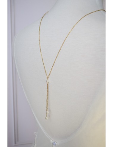 Collier dos nu Tendresse pour mariée minimaliste