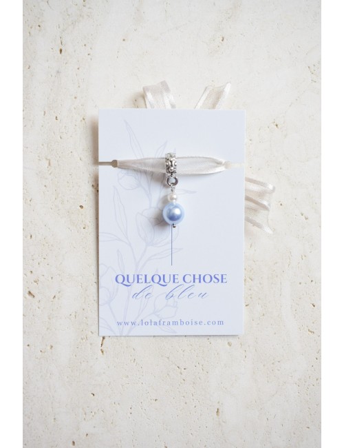 ''Quelque chose de bleu'' bijou de bouquet de mariée