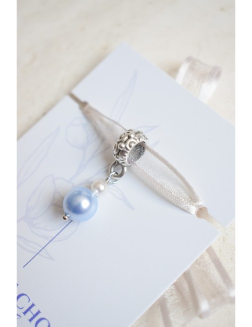 ''Quelque chose de bleu'' bijou de bouquet de mariée