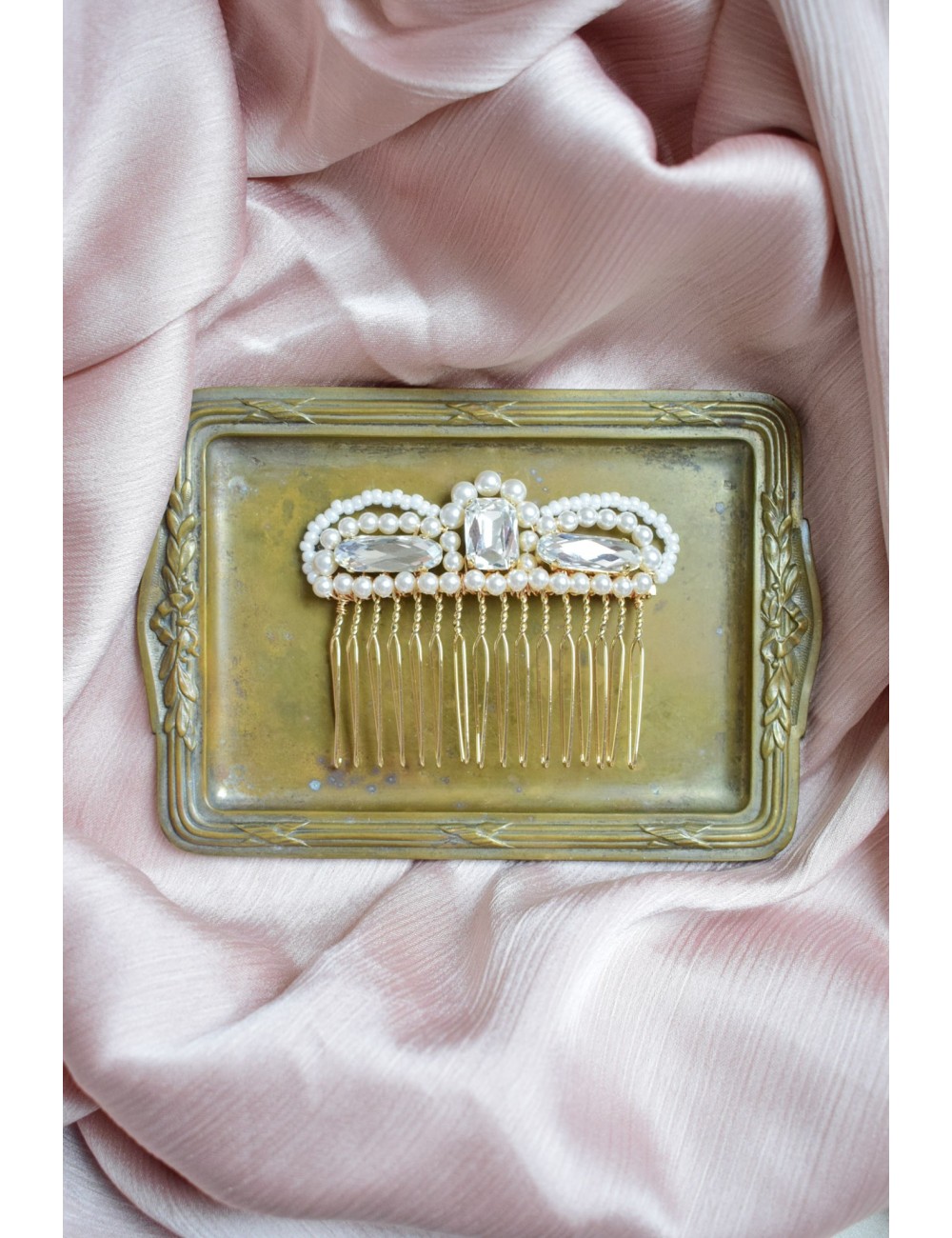 Peigne pour la mariée modèle Lady, au style Bridgerton