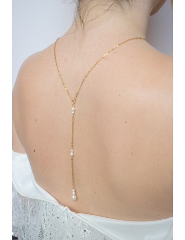 Collier de dos Rêveuse pour robe de mariée dos nu court