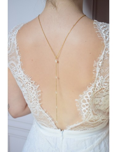 Collier de dos Céleste pour la mariée