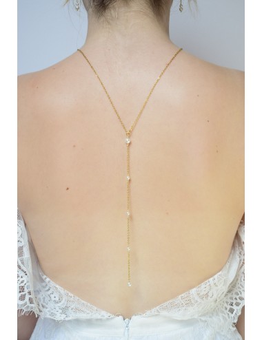 Collier de dos Céleste pour la mariée
