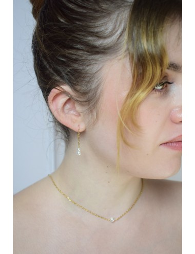 Collier dos nu Tendresse pour mariée minimaliste