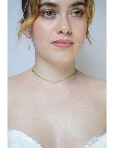 Collier dos nu Tendresse pour mariée minimaliste