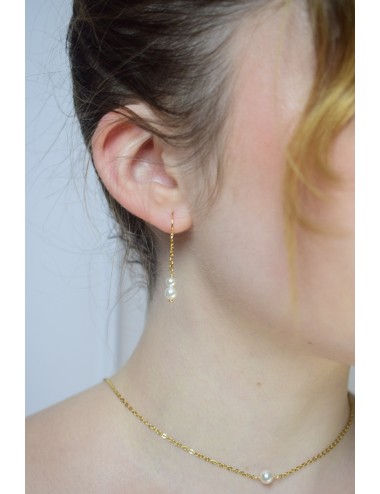 Boucles d'oreilles Lisandre pour la mariée minimaliste