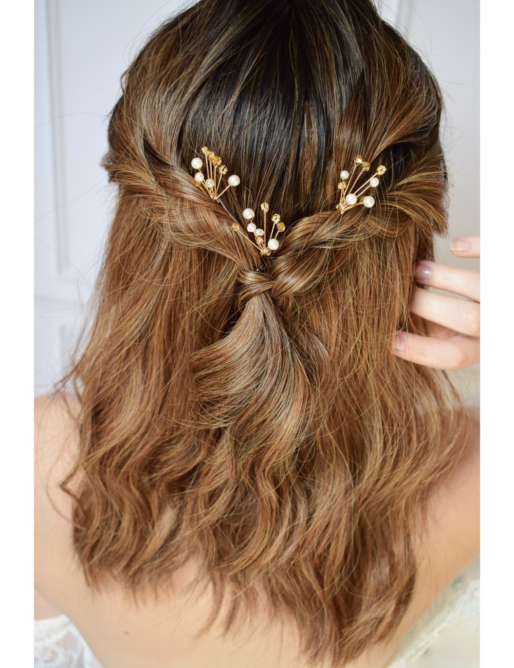 3 pics à cheveux Era pour le chignon de la mariée