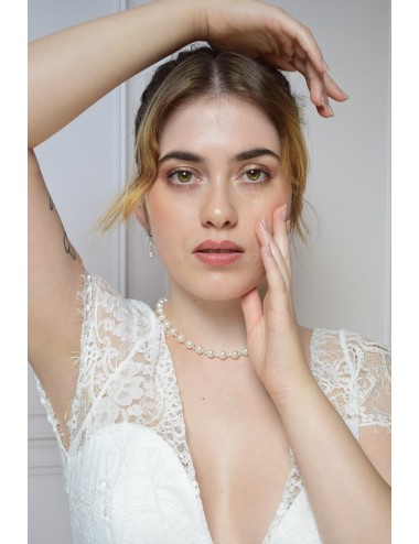 Collier pour la mariée Phoebe en perles et cristaux