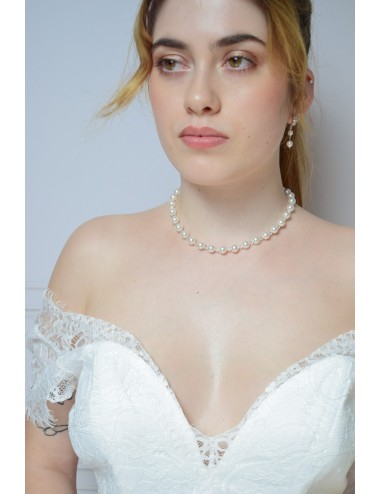 Collier pour la mariée Phoebe en perles et cristaux