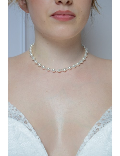 Collier pour la mariée Phoebe en perles et cristaux
