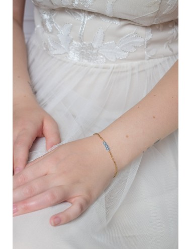Bracelet ''Quelque chose de bleu'' Trio de perles pour la tradition