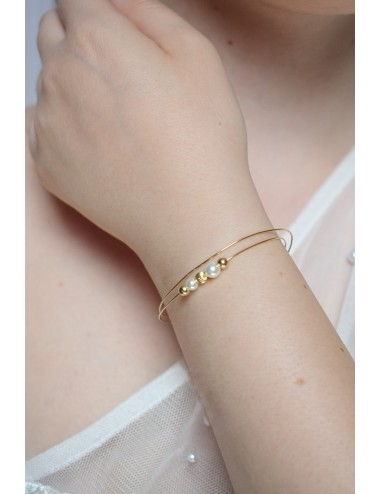 Duo de bracelets Sally, joncs en gold filled
