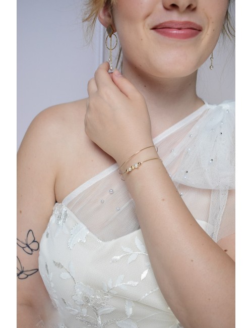 Duo de bracelets Sally, joncs en gold filled