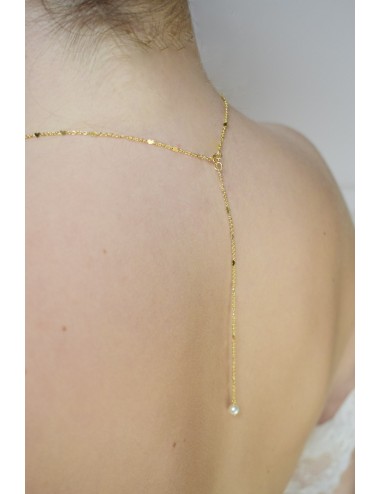 Collier mariage Evidence avec une chaine à petits coeurs en plaqué or