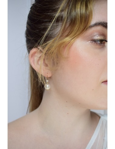 Boucles d'oreilles de mariage Venise, style épuré