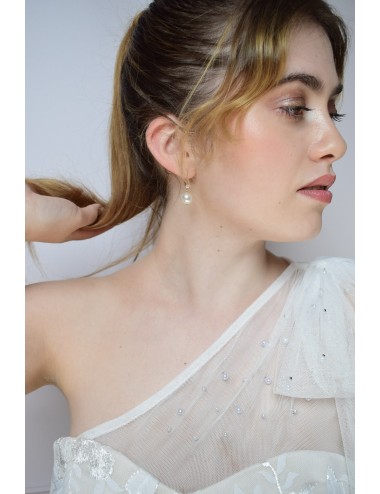 Boucles d'oreilles de mariage Venise, style épuré