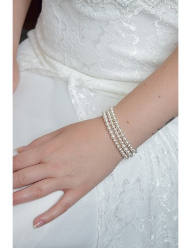 Bracelet de mariée Alice manchette de perles