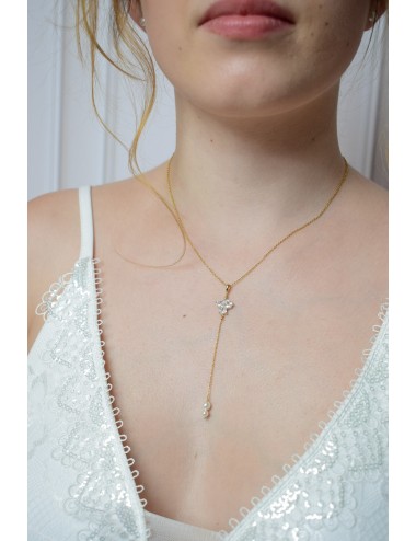 Collier pour la mariée minimaliste et fin, Iris