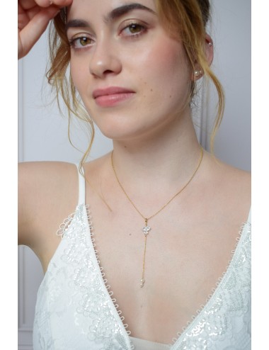 Collier pour la mariée minimaliste et fin, Iris