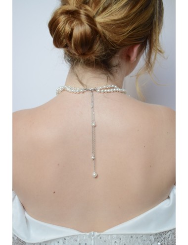 Collier de mariage très élégant composé de 2 rangs de perles Iryna