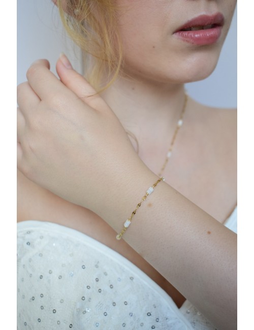 Bracelet de mariage Séverine, au style minimaliste