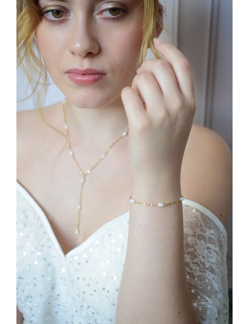 Bracelet de mariage Séverine, au style minimaliste