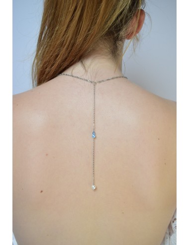 Pendant de dos ''Quelque chose de bleu'' pour la tradition du mariage