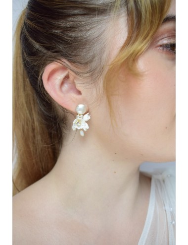 Boucles d'oreilles Bourgeon pour la mariée sur le thème champêtre