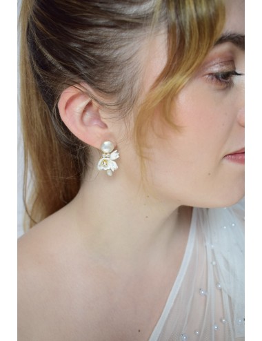 Boucles d'oreilles Bourgeon pour la mariée sur le thème champêtre