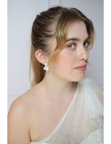 Boucles d'oreilles Bourgeon pour la mariée sur le thème champêtre