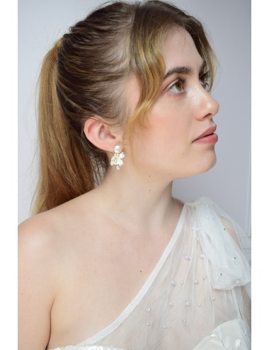 Boucles d'oreilles Bourgeon pour la mariée sur le thème champêtre