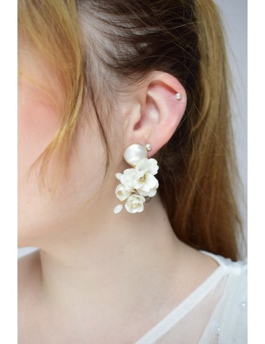 Boucles d'oreilles Vanina pour la mariée sur le thème champêtre