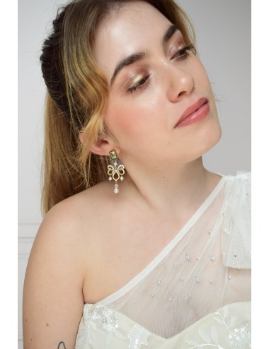 Boucles d'oreilles Daphné pour la mariée sur le thème Bridgerton