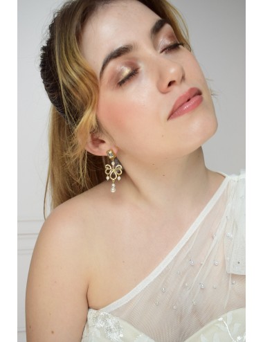 Boucles d'oreilles Daphné pour la mariée sur le thème Bridgerton