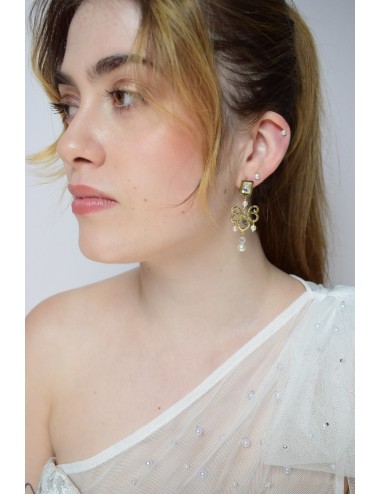 Boucles d'oreilles Daphné pour la mariée sur le thème Bridgerton