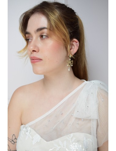 Boucles d'oreilles Daphné pour la mariée sur le thème Bridgerton