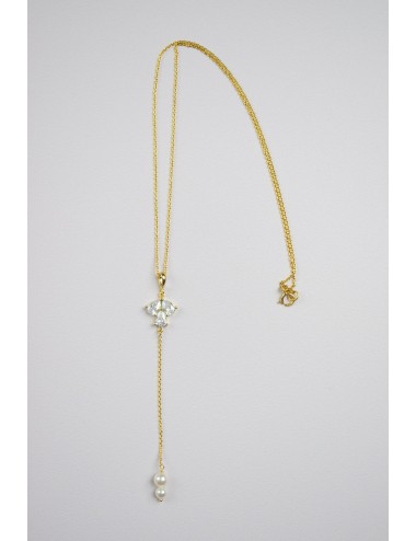 Collier pour la mariée minimaliste et fin, Iris