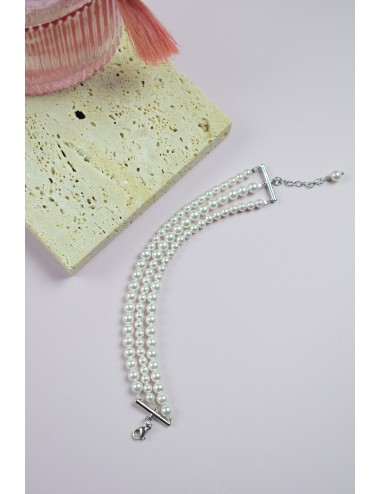 Bracelet de mariée Alice manchette de perles