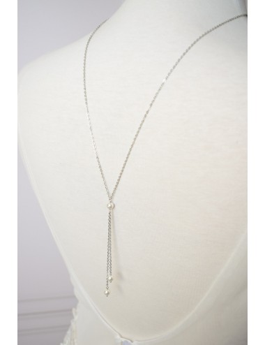 Collier dos nu Tendresse pour mariée minimaliste