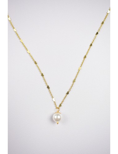 Collier mariage Evidence avec une chaine à petits coeurs en plaqué or