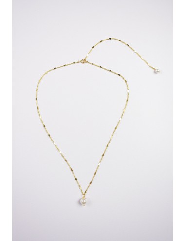 Collier mariage Evidence avec une chaine à petits coeurs en plaqué or
