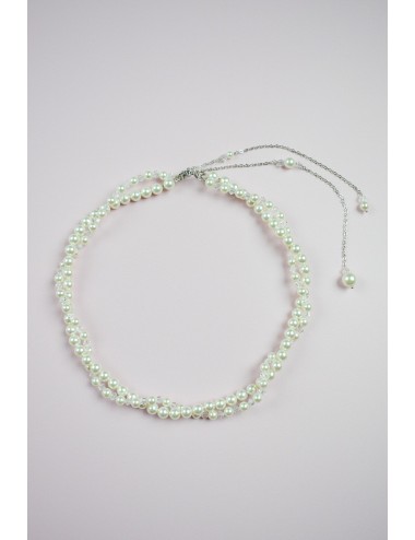 Collier de mariage très élégant composé de 2 rangs de perles Iryna