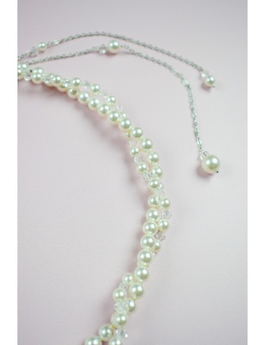 Collier de mariage très élégant composé de 2 rangs de perles Iryna